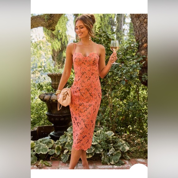 Vici Dresses & Skirts - VICI Bloom Affair Crochet Lace Floral Midi Dress